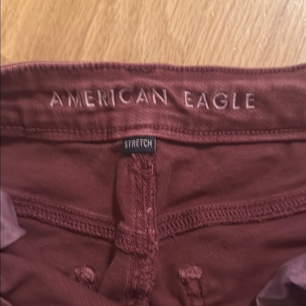 American Eagle Outfitters Women's Jeans - Burgundy